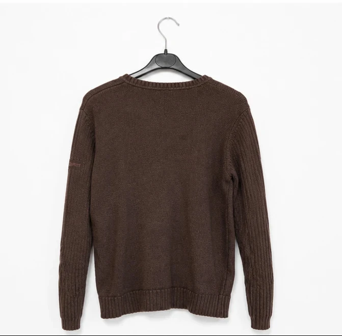 Esprit Brown V-Neck Sweater – Size L – Fine Knit – Very Good Condition – photo 4
